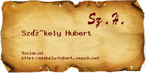 Székely Hubert névjegykártya